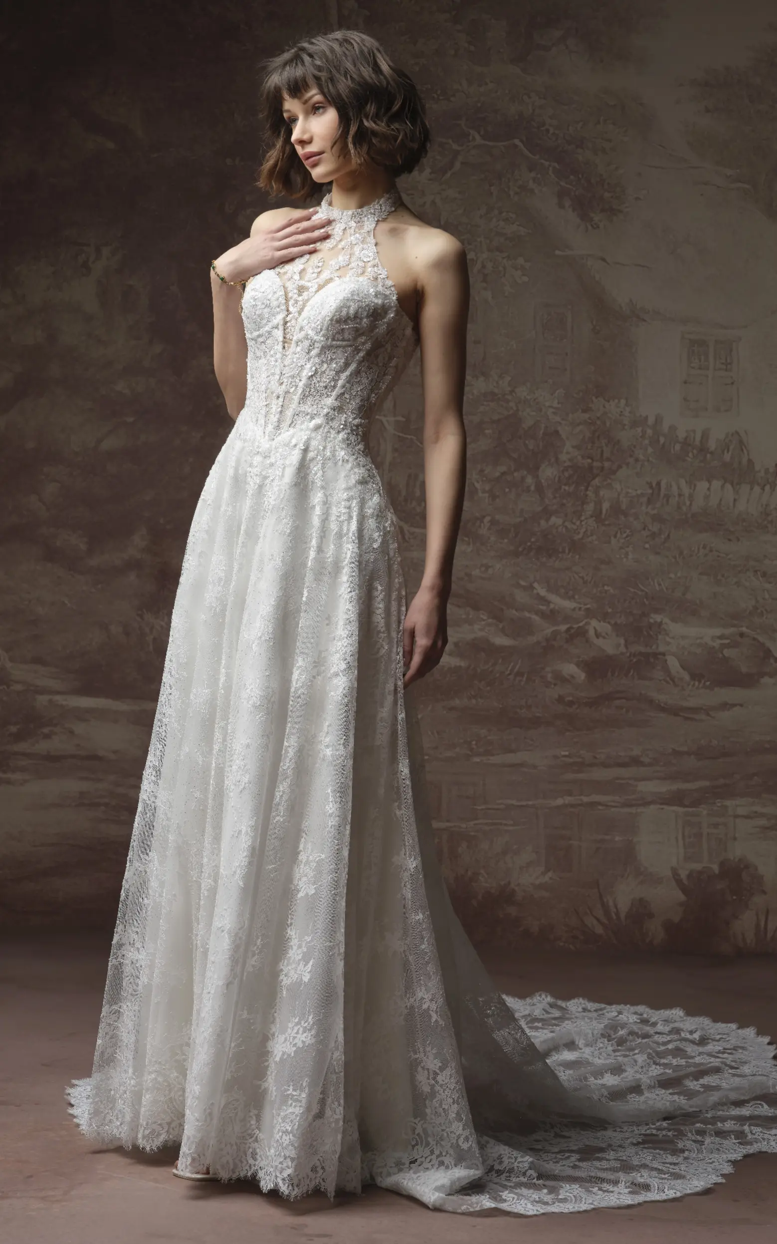 open back wedding dress lace Inca main image 1