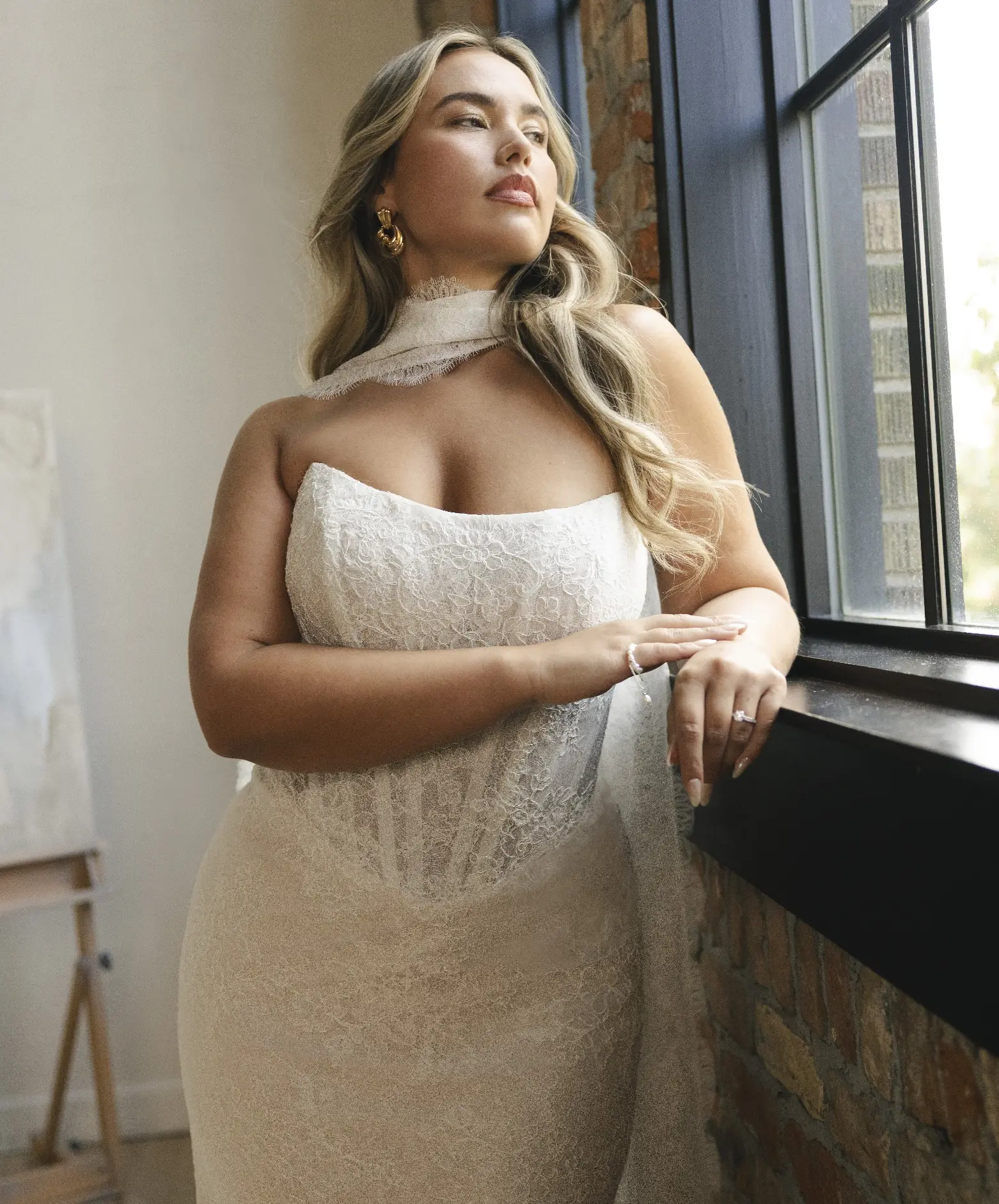 curve dream dresses Glitter Cowl A-line Gown by Ladivine CD252C The fitted bodice flows into a graceful flare skirt Womens Elegant Corsets & Clothing