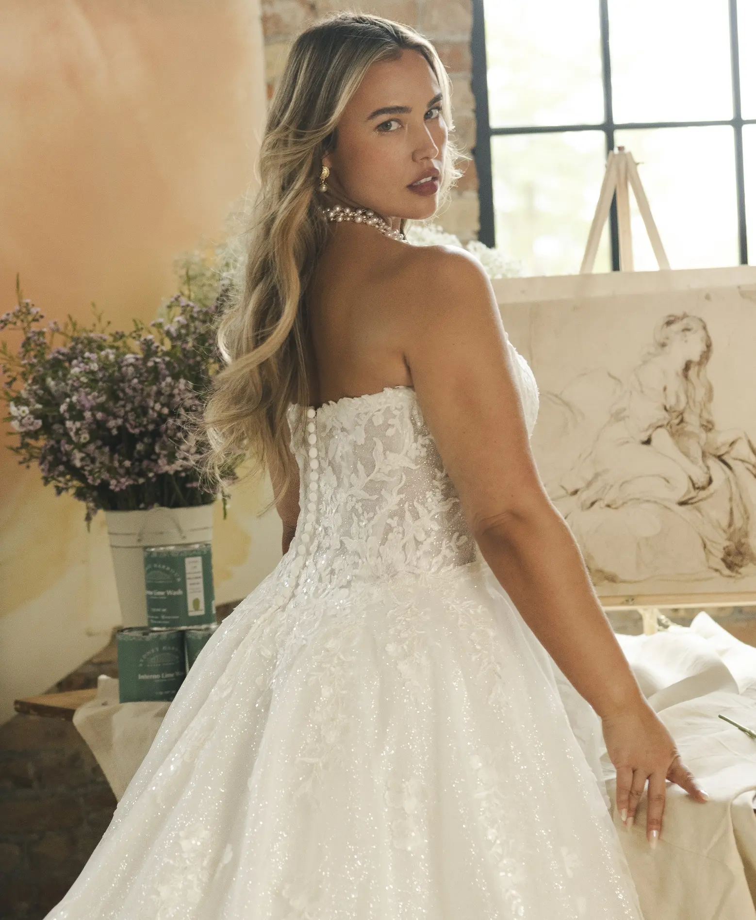 lady prom dress location Navy Blue Long Prom Dress with Gold Sequins