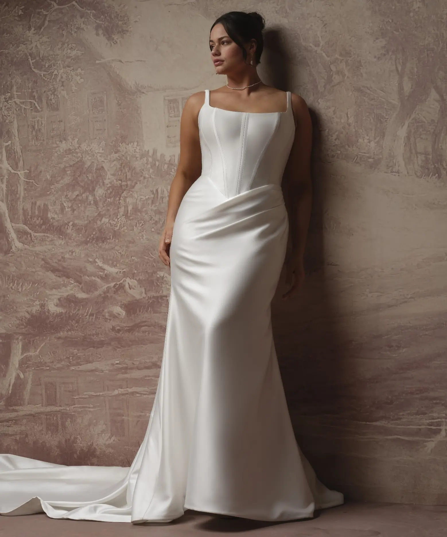 high slit wedding guest dress Deep Green Chiffon Maxi Dress – Elegant V-Neck Empire Gown