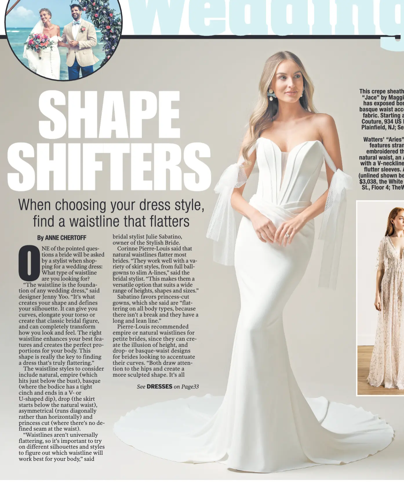 Maggie Sottero was featured in a New York Post article on flattering wedding dress waistlines, published on June 24, 2025.