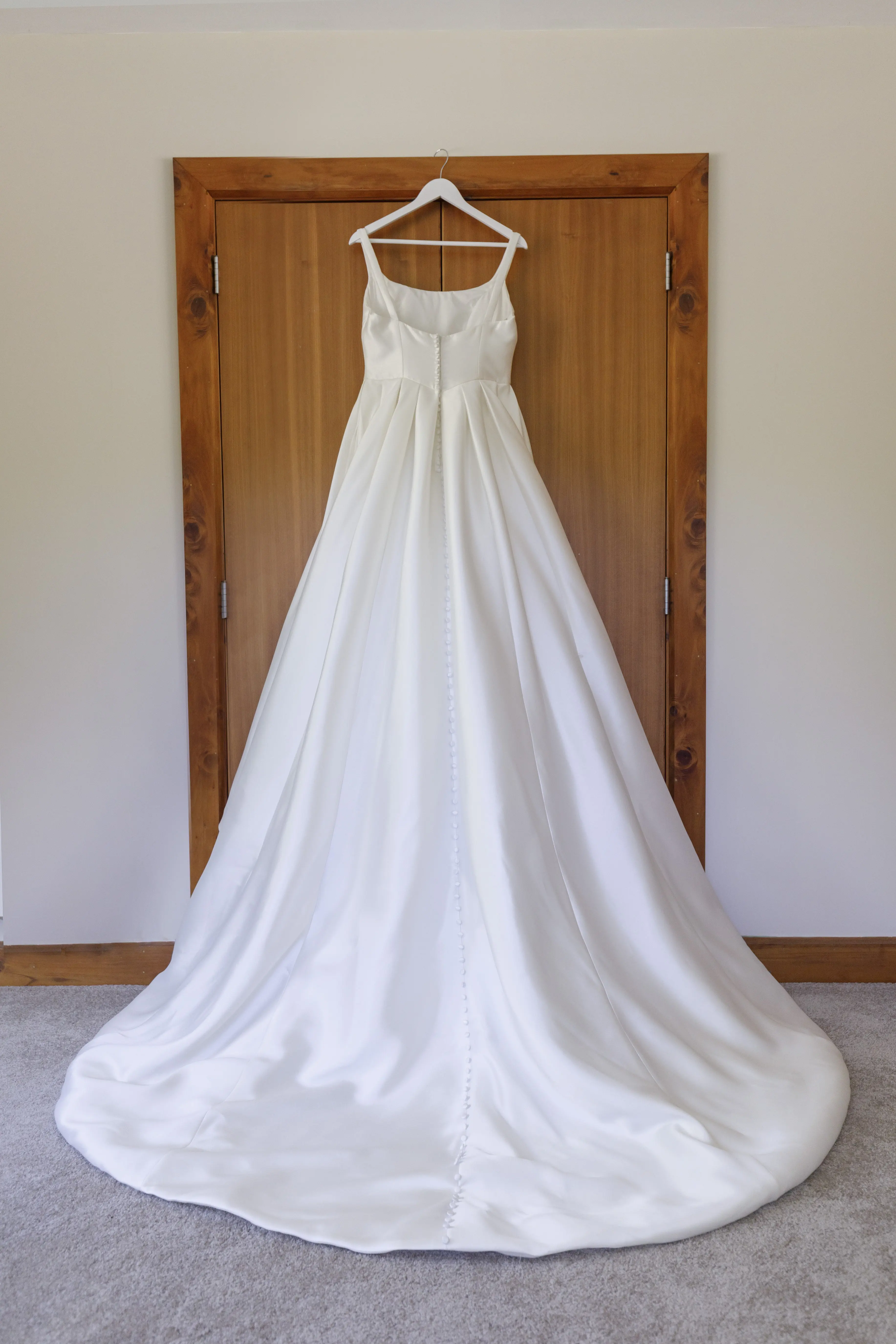 Bride In Satin A-Line Wedding Dress Called Selena By Maggie Sottero